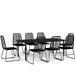 vidaXL Patio Dining Set Outdoor Dining Set Garden Table and Chair Set Black