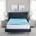 BodiPEDIC 2" Gel Swirl Memory Foam Mattress Topper Gel Memory Foam | 74 H x 53 W x 2 D in | Wayfair 75084