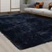 CAROMIO Shag Area Rug 4 x 6 Indoor Plush Fluffy Rugs Shaggy Carpet Rugs for Bedroom Living Room Dark Navy Blue