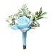 Sehao Home gifts for couples Fabric Bridal and Groom Corsage Rose Small Bud Silk Flower Before Wedding Home Garden cloth Sky Blue Artificial flowers