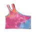 5t T Shirts Girls Baby Coils Toddler Kids Girls Dance Tank Top One Shoulder Racerback Tie Dye Crop Tank Top Sleeveless Sports Dance Top For Ballet Gymnastics Dancewear Tunic Kids Girls