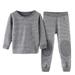 2t Boys Outfits 6 Month Old Baby Boy Clothes Toddler Kids Boys Girls Winter Long Sleeve Stripe Warm Thick Pajamas Underwear Tops Pants 2PCS Outfits Clothes Set Baby Boy Short Sleeve Set