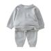 Track Clothes for Girls 4 Month Old Boy Outfits Boys Wear Sports Ribbed Girls Outfits Sweatshirt+Pants Clothes Toddler Tracksuit 2PCS Set Baby Knitted Kids Boys Outfits&Set Knitted Long Sleeve
