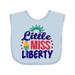 Inktastic Little Miss Liberty for 4th of July Girls Baby Bib