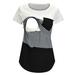 Pregnancy Beach Overalls Womens Maternity Short Sleeve Crew Neck Striped Printed Nursed Tops T Shirt For Breastfeeding Mom to Be Maternity Shirt