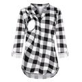Maternity Shirt Tunic Summer Outfits Women over 60 Womens Maternity Long Sleeve Plaid Printed Nursingg Shirts Blouse For Breastfeeding V Neck Top Lavender Maternity Top