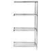 4-Shelf Stainless Steel Wire Shelving Add-On Unit - 24 x 30 x 54 in.