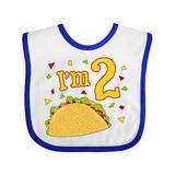 Inktastic I m Two- Taco Birthday Party Boys or Girls Baby Bib