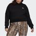 Adidas Tops | Adidas Women’s Plus Size French Terry Black Cropped Hoodie/Sz:3x/Nwt | Color: Black | Size: 3x