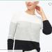 J. Crew Sweaters | Crewneck Sweater In Extra-Soft Yarn Bb084 Size: X-Small Grey Ivory Blk Combo | Color: Black/Gray | Size: Xs