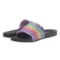 Nine West Shoes | Nib Nine West Sandbar Flat Sandal Rainbow Glitter 9 | Color: Pink/Purple | Size: 9