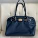 Michael Kors Bags | Michael Kors Est. 1981 Dark Blue Navy Leather Satchel Large Duffle Bag | Color: Blue | Size: Os