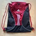 Adidas Accessories | Adidas Drawstring Back Pack. Nylon. | Color: Black/Red | Size: One Size Unisex