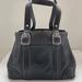 Coach Bags | Coach Black Leather Handbag With Contrast Stitching, Silver Hardware N-B04s-7588 | Color: Black | Size: Os