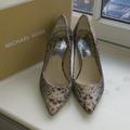 Michael Kors Shoes | Michael Kors Faux Snake Skin. 7 1/2 , 3 1/2" Heel. Euc | Color: Black/Gray | Size: 7.5