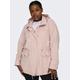 Parka ONLY CARMAKOMA "CARNEWSTARLINE SPRING JACKET CC OTW" Gr. M (46/48), rosa (rose smoke) Damen Jacken Parkas