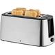 WMF Bueno Pro Toaster Long Slot with Bun Attachment, 4 Slices, XXL Toast, Pick Up Function, 6 Browning Levels, 1550 W, Toaster Stainless Steel Pack of 1