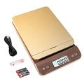 UNIWEIGH Postal Scale Digital 39kg/86lb, Parcel Shipping Scales, Mail Postage Weighing Scales with Hold Tare Function for office, Warehouse, Letter, Includes USB Cable, Tape Measure, Gold.