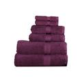 aztex 6 Piece Bale Set, 100% cotton towels, soft, luxury and absorbent. 2 x face cloths, 2 x hand towels, 2 x bath towels, 550gsm - Aubergine