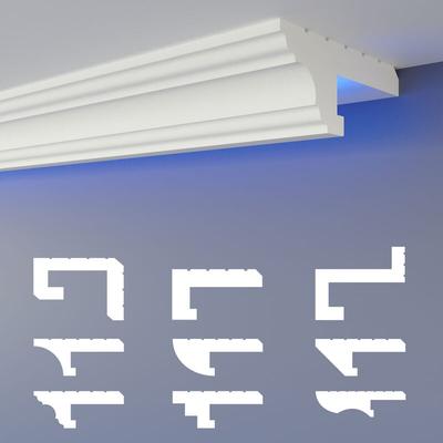 Led Schattenfugen Profil Stuckleisten, indirekte Beleuchtung xps Styropor Trockenbau Decke: 1.7