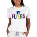 Women's Concepts Sport Oatmeal Philadelphia Flyers Tri-Blend Mainstream Terry Short Sleeve Sweatshirt Top