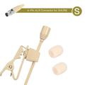 Beige Lavalier Lapel Clip Microphone 3.5mm 3-Pin 4-Pin XLR for Shure Wireless