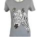 J. Crew Tops | J.Crew Sequin Zebra T-Shirt | Color: Black/Gray | Size: M