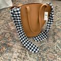 Anthropologie Bags | Anthropologie Vegan Leather Tote With Gingham Sash | Color: Brown | Size: Os