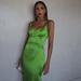 Zara Dresses | Blogger's Fave! Zara Satin Effect Corset Dress Nwt | Color: Green | Size: Various