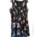 Torrid Dresses | Black Floral Print Torrid Fit And Flare Casual Dress Euc Size 22 | Color: Black/Pink | Size: 22