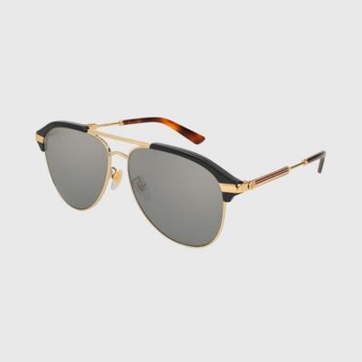 Gucci Accessories | New Gucci Gg0288sa Aviator Sunglasses Gg0288sa 005 Men's Gucci Eyewear | Color: Black/Gray | Size: Os