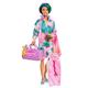 Barbie Extra Fly - Ken Reisepuppe mit tropischem Outfit, Boogie Board, Seesack und Zubehör für kreatives Geschichtenerzählen, beweglicher Körper, für Kinde ab 6 Jahren, HNP86