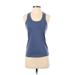 Athleta Active Tank Top: Blue Solid Activewear - Women's Size 2X-Small
