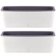 SINJEUN 2 Pack 17 Inch Self Watering Planter, Rectangular Self Watering Flower Plant Pots with Drainage Holes, Garden Window Sill Planters Flower Pot for Indoor Outdoor Use