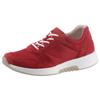 Keilsneaker GABOR ROLLINGSOFT, Damen, Gr. 38, rot, Textil, Kalbsleder, Veloursleder, sportlich, Schuhe Sneaker, Freizeitschuh, Halbschuh, Schnürschuh im sommerlichem Materialmix