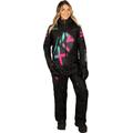 FXR CX F.A.S.T. Insulated 2023 Ladies One Piece Snowmobile Suit, black-pink, Size 12 for Women