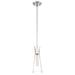 Bahari; 1 Light; Mini Pendant; Polished Nickel Finish w/ Clear Glass