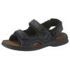 Sandale JOSEF SEIBEL "Franklin", Herren, Gr. 44, blau (navy, schwarz), Nubukleder, sportlich, Schuhe, Sommerschuh, Klettschuh, Freizeitsandale, mit Kontrastnähten