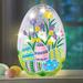 Lighted Crackled Glass Easter Egg Table Decoration - 11.000 x 8.300 x 8.000