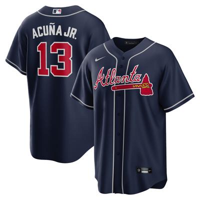 Atlanta Braves Nike Official Replica Alternate Jersey - Mens with Acuna Jr. 13 printing Image