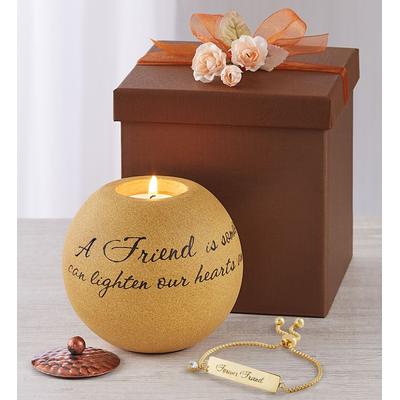 1-800-Flowers Everyday Gift Delivery Friendship Keepsake Candle Friendship Candle & Bracelet