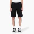 Dickies Men's Skateboarding Loose Fit Wingville Shorts, 11" - Black Denim Size 37 (WRSK06)