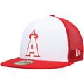Men's New Era White/Red Los Angeles Angels 2023 On-Field Batting Practice 59FIFTY Fitted Hat