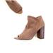 Jessica Simpson Shoes | Jessica Simpson Brown Tan Suede Peep Toe Booties Offers | Color: Brown/Tan | Size: 9