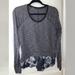 Lululemon Athletica Tops | Lululemon Layered Long Sleeve Ls Light Luon Dress Shirt Gray Blue Floral 8 | Color: Blue/Gray | Size: 8