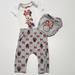 Disney Matching Sets | Disney Baby Minnie Mouse Outfit Set 3-6m | Color: Gray/Red | Size: 3-6mb