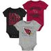 Newborn & Infant Cardinal/Black Arizona Cardinals Eat Sleep Drool Football Three-Piece Bodysuit Set