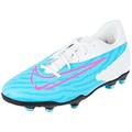 NIKE JR Phantom GX Club FG/MG Sneaker, Baltischblau/rosa Blast-Weiß-Laserblau, 34 EU