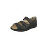 Sandale NATURAL FEET "Marokko XL", Herren, Gr. 46, schwarz, Leder, casual, Schuhe, mit anpassbarer Laufsohle