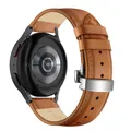 Bracelet en cuir véritable pour Samsung Galaxy Watch 20mm 22mm 6/5 Pro 4 Classic Active 2 3